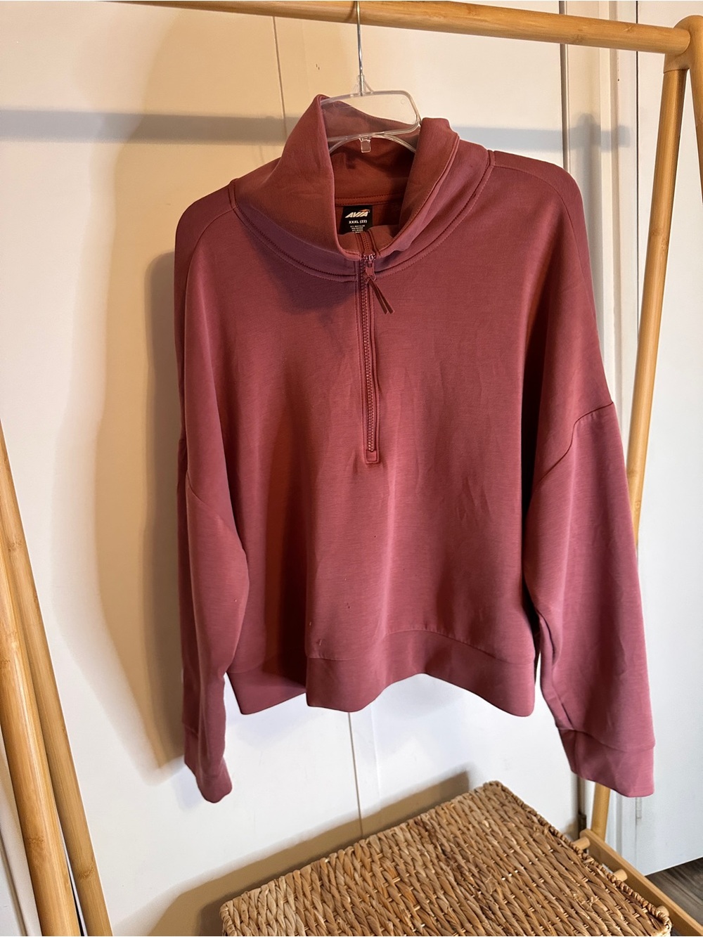 Avia Mauve Half-Zip Sweatshirt